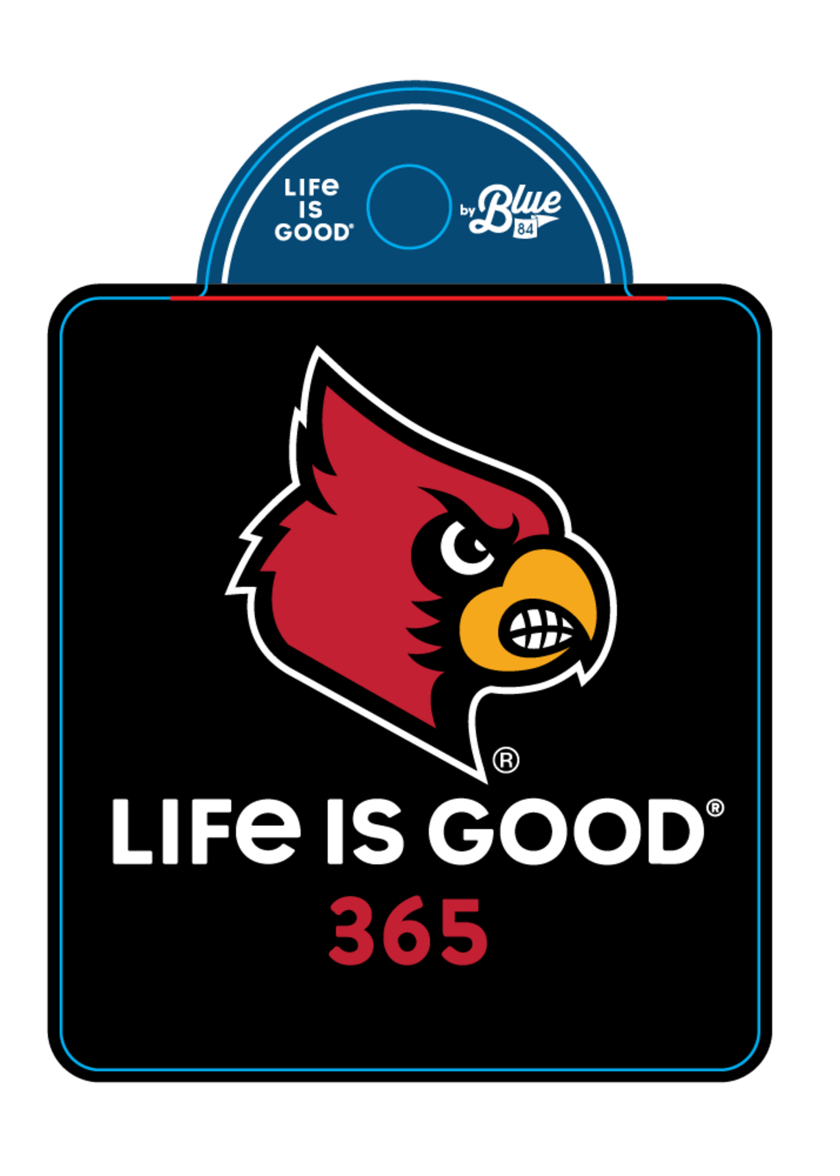 BLUE 84 DECAL, LIG, LIFE IS GOOD 365, 4 IN, UL