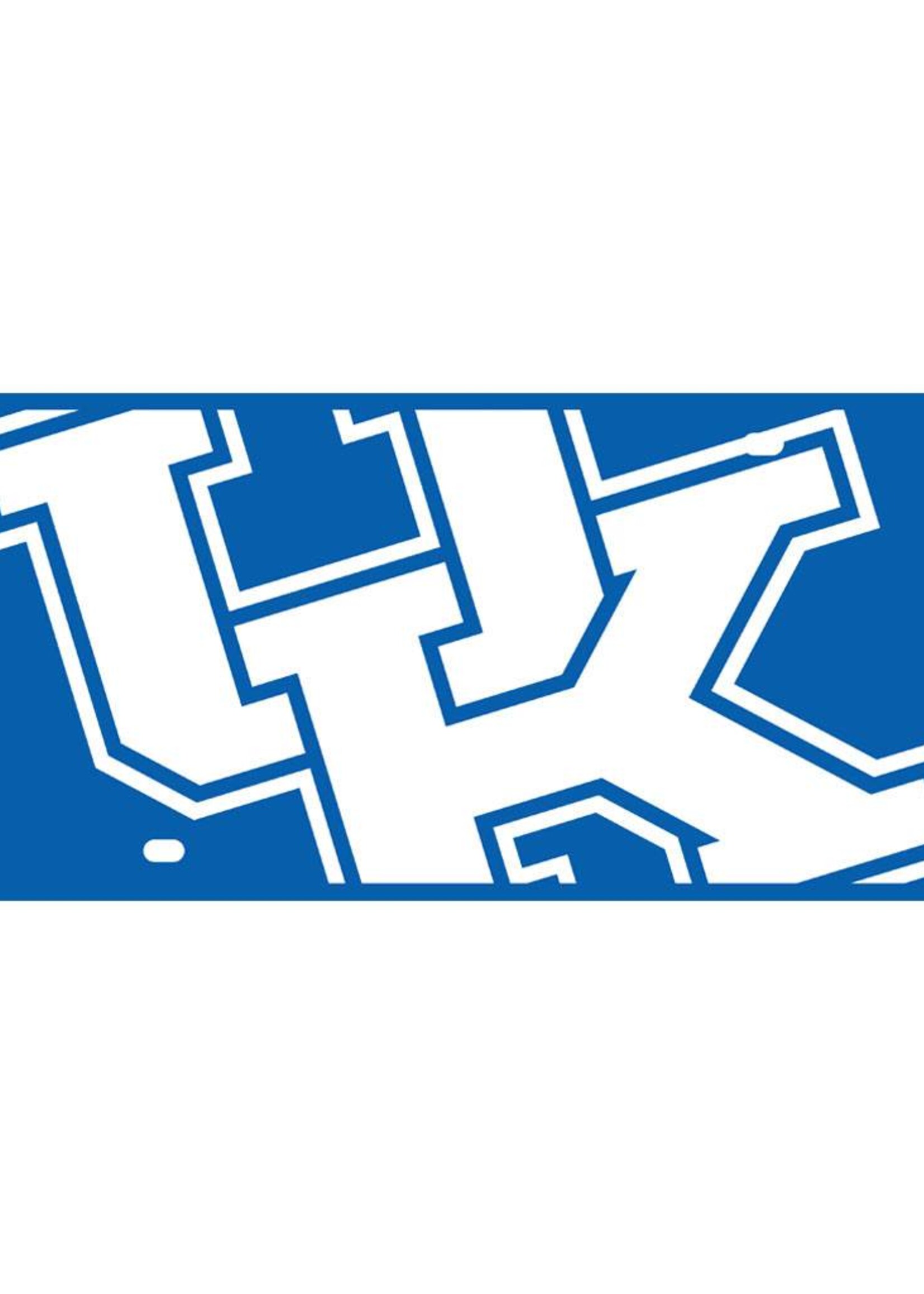 Stockdale Technologies LICENSE PLATE, MEGA, ROYAL/WHITE, UK