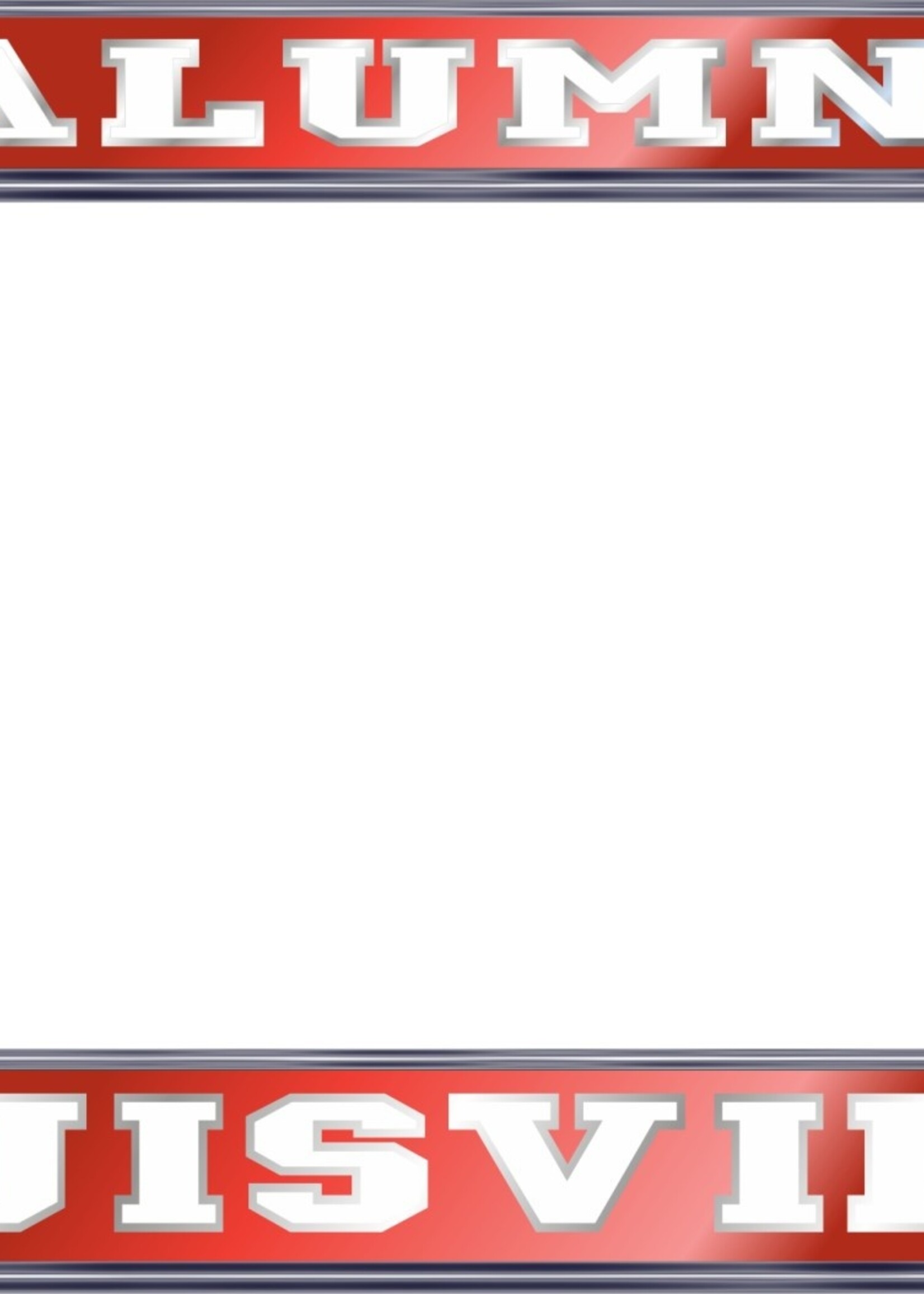 Craftique LICENSE FRAME, ALUMNI BOLD, RED, UL