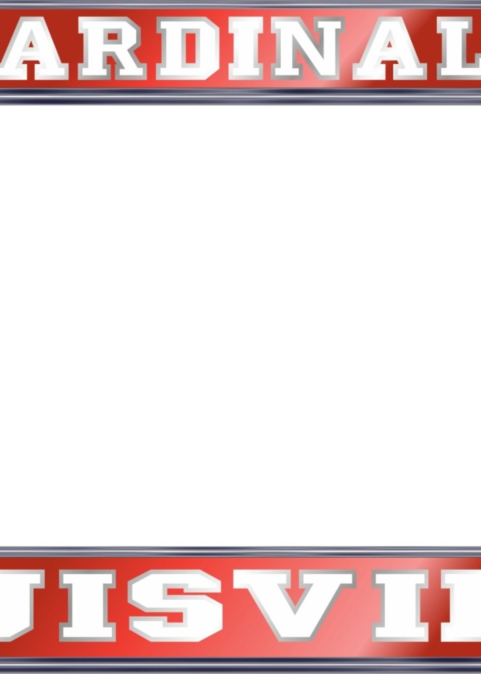 Craftique LICENSE FRAME, CARDINALS, RED, UL