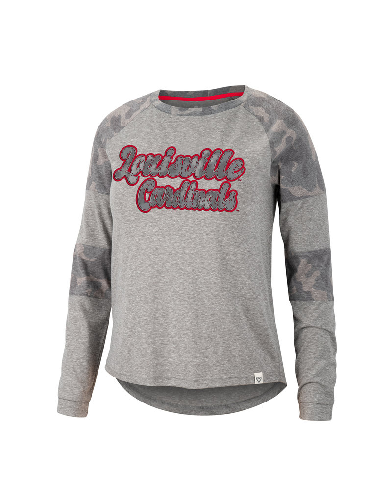 Colosseum Athletics TEE, LADIES, LS, HOLT, GREY, UL