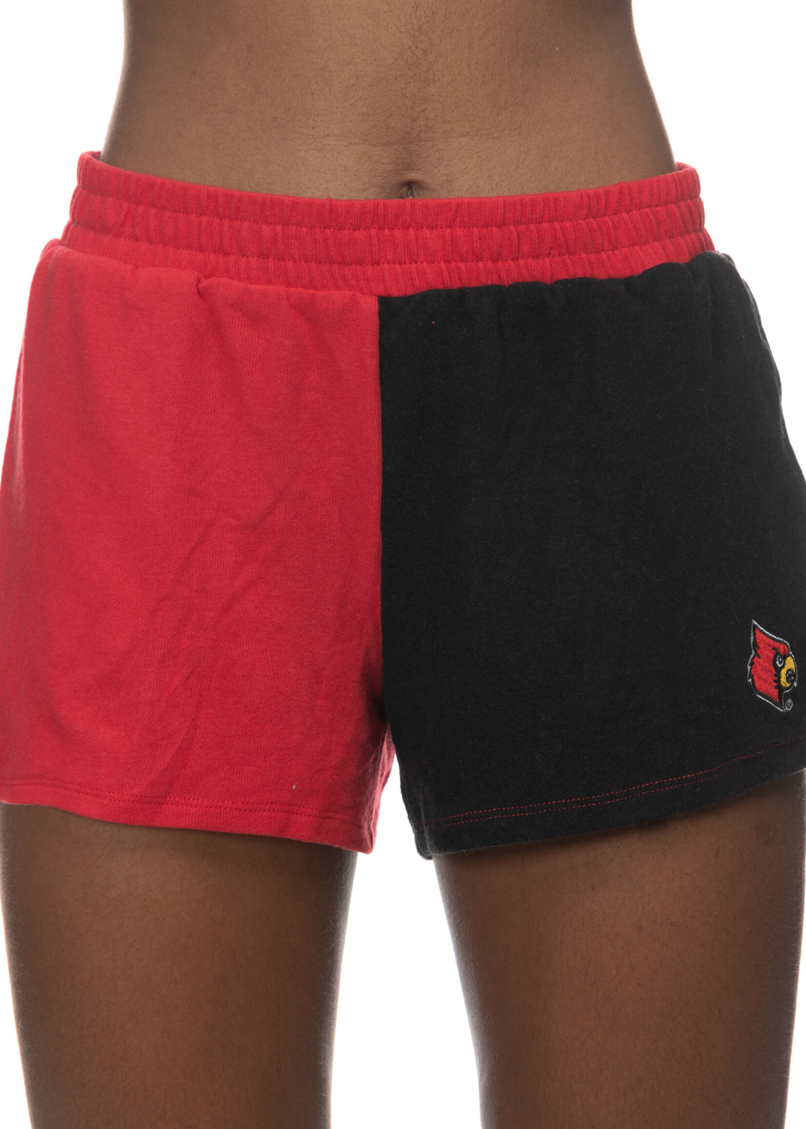 SHORT, LADIES, COLOR BLOCK, BLK/RED,UL