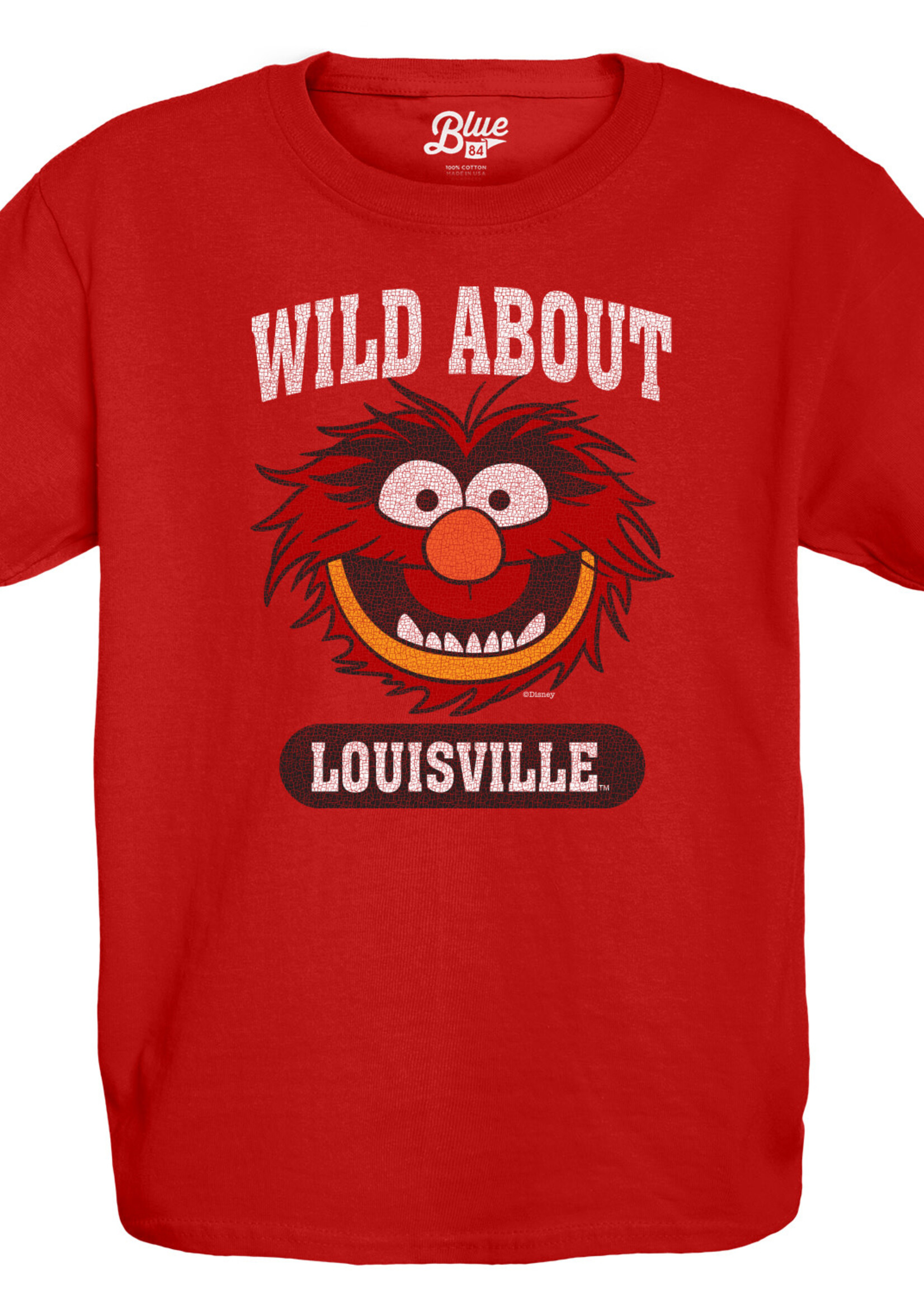 BLUE 84 TEE, SS, YOUTH, WILD ABOUT YOU, RED, UL