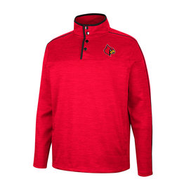 Men's adidas Gray Louisville Cardinals Quarter-Zip Jacket