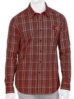 Antigua Group DRESS SHIRT, LS, STRIVE, RED/STEEL, UL