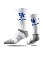 STRIDELINE SOCKS, PREMIUM CREW, GRAY/WHT, UK OSFM