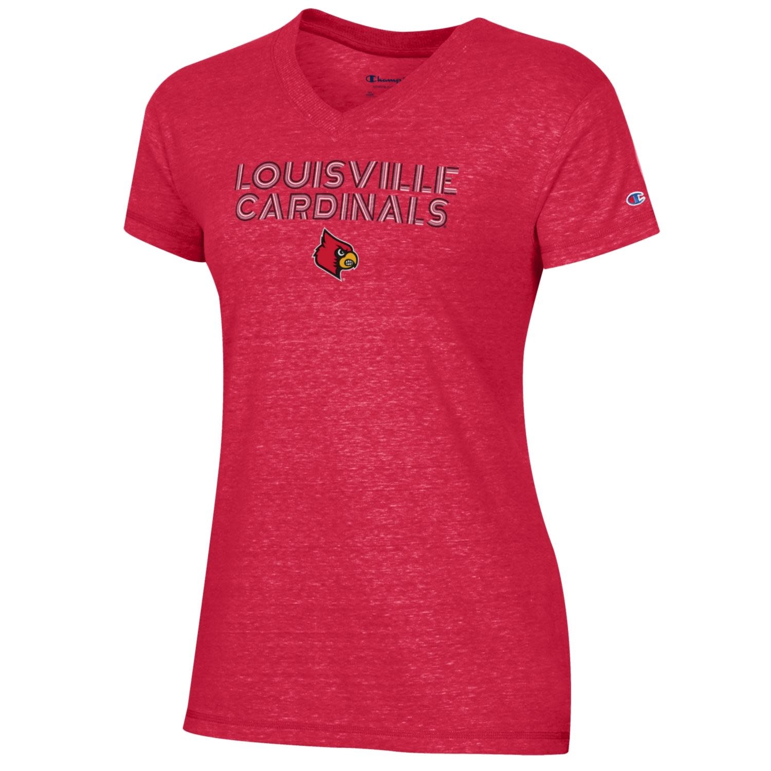 TEE, LADIES, SS, UNI 22, V-NECK,WHITE, UL - JD Becker's UK & UofL Superstore