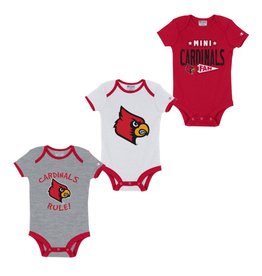 University of Louisville Cardinals Otis Infant Bodysuit | Garb | White | 6 Months