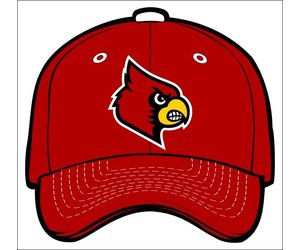 University Of Louisville Cardinals Hat Cap Adjustable Black Red