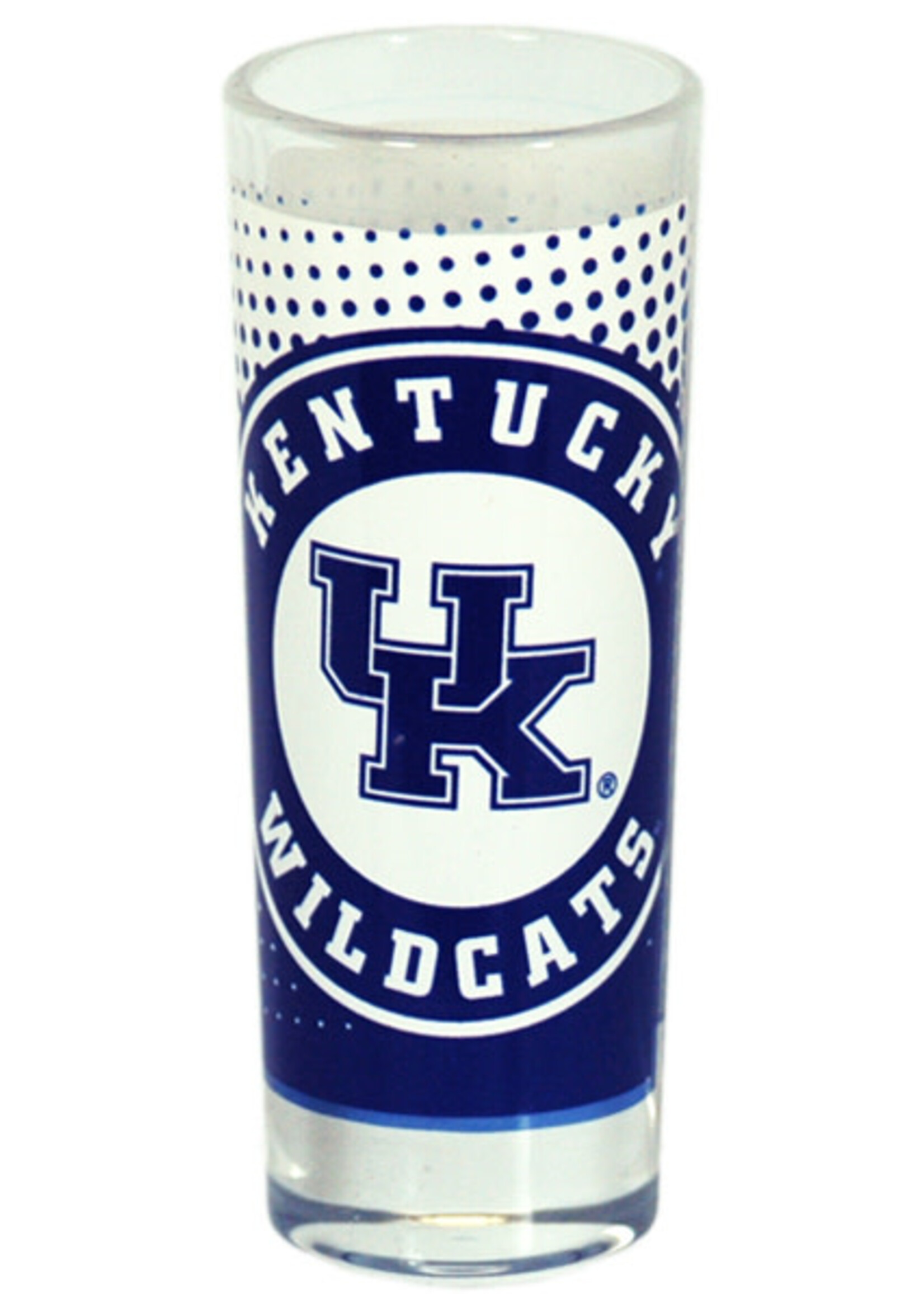 SHOT GLASS, TALL, DOT PATTERN, UK