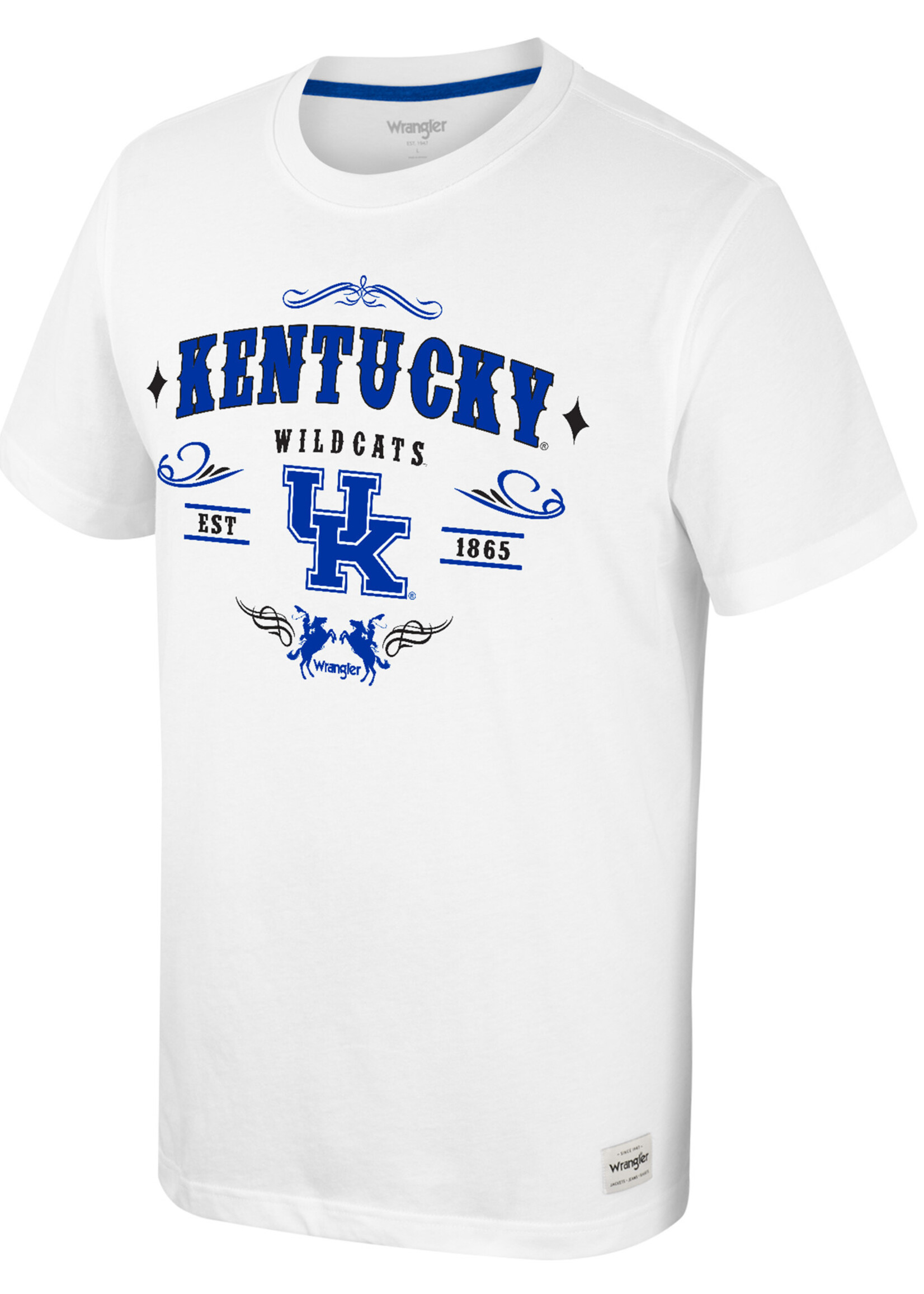 Colosseum Athletics TEE, SS, WRANGLER,CLOVERLEAF, WHT, UK