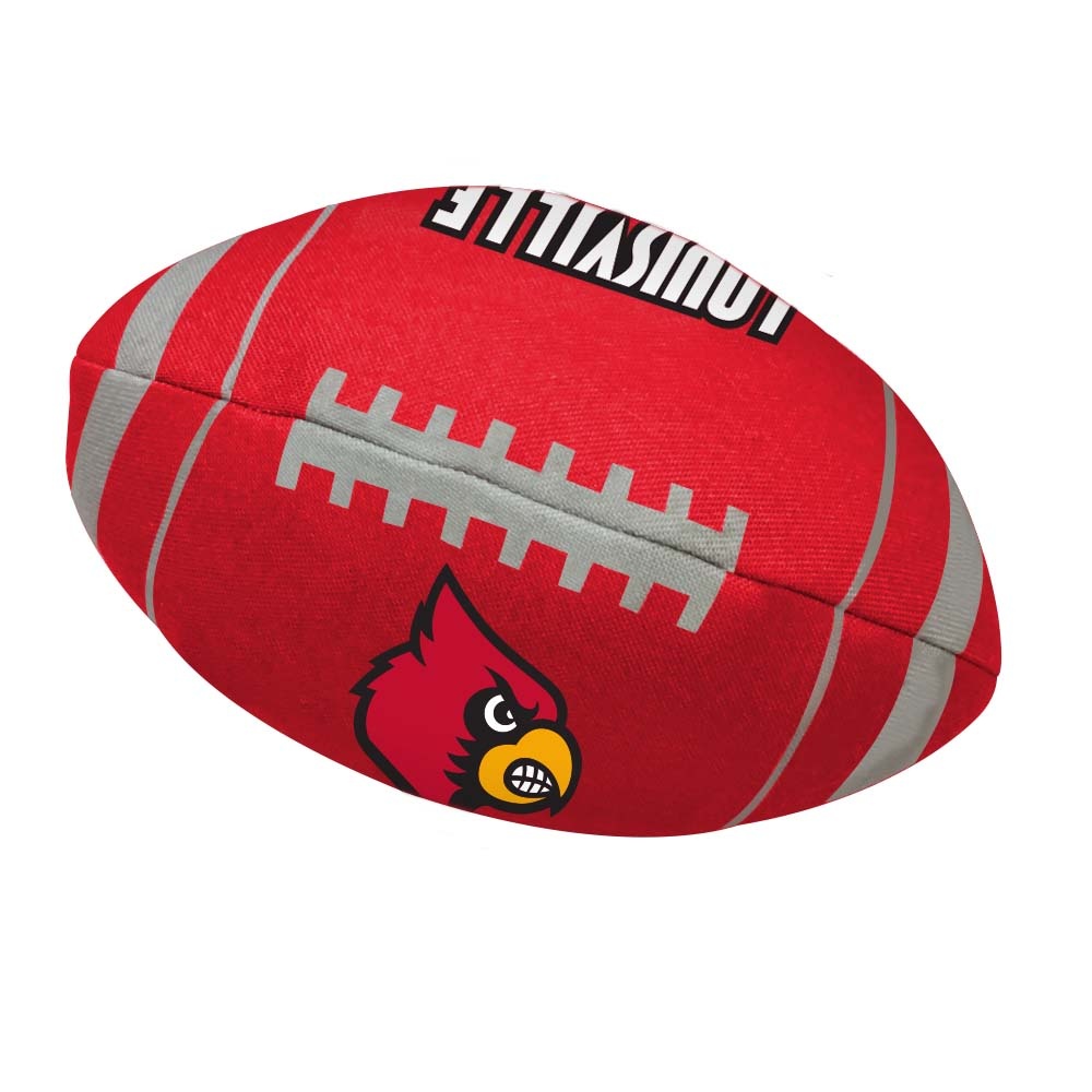 Pets First Louisville Cardinals Plush Football Dog Toy