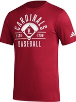Adidas Sports Licensed TEE, SS, ADIDAS, BASEBALL, PREGAME, RED, UL