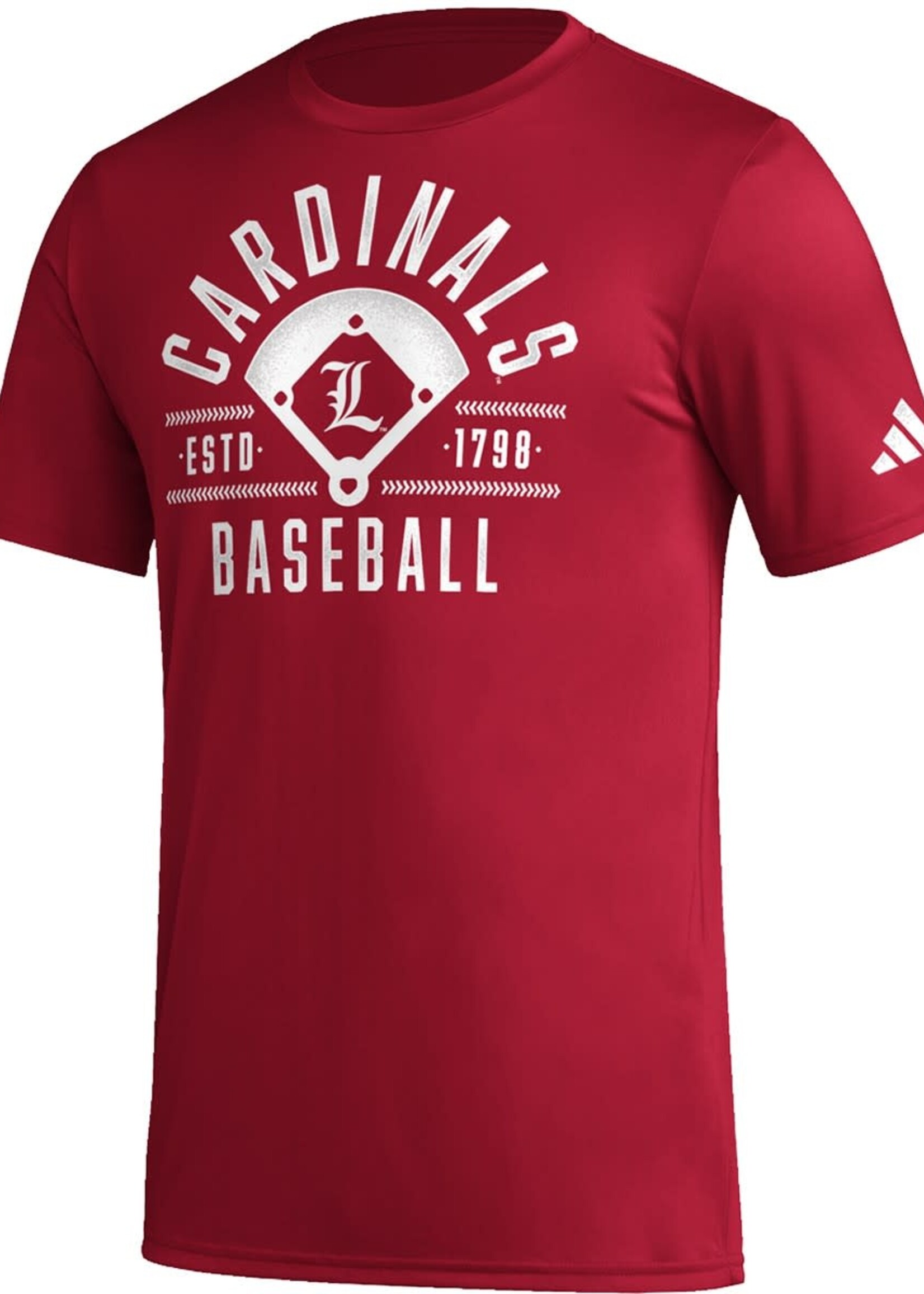 Adidas Sports Licensed TEE, SS, ADIDAS, BASEBALL, PREGAME, RED, UL
