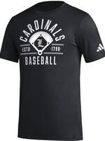 Adidas Sports Licensed TEE, SS, ADIDAS, BASEBALL, PREGAME, BLACK, UL
