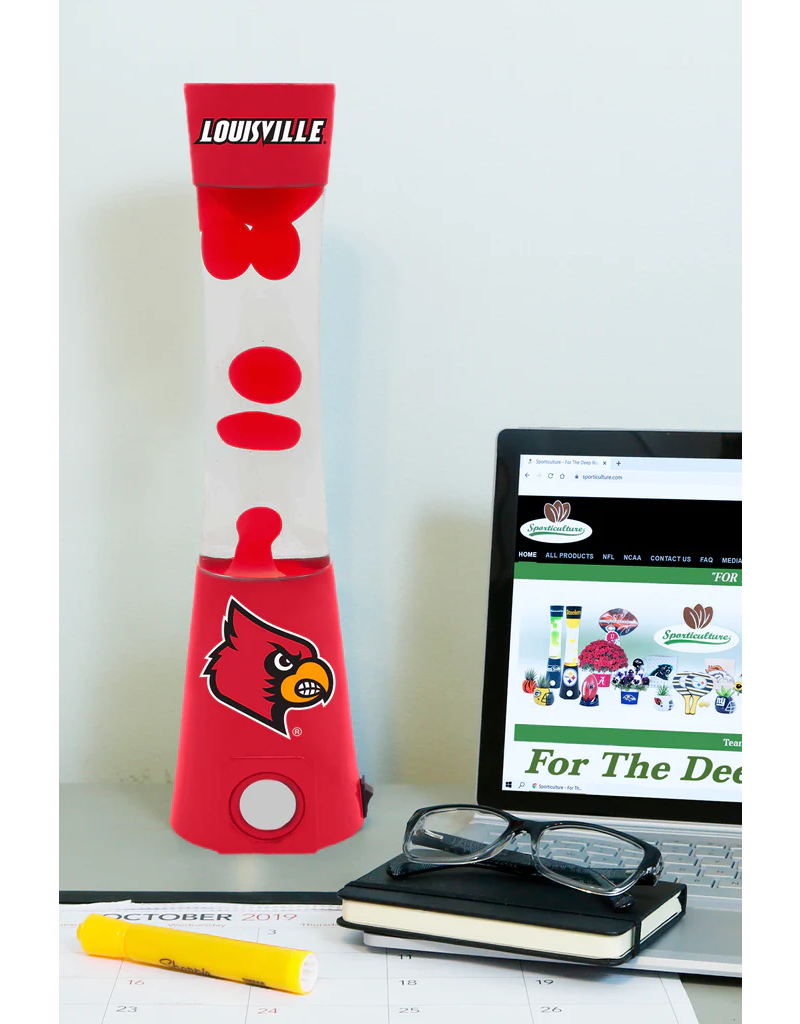 Louisville Cardinals Magma Lamp with Bluetooth Speaker