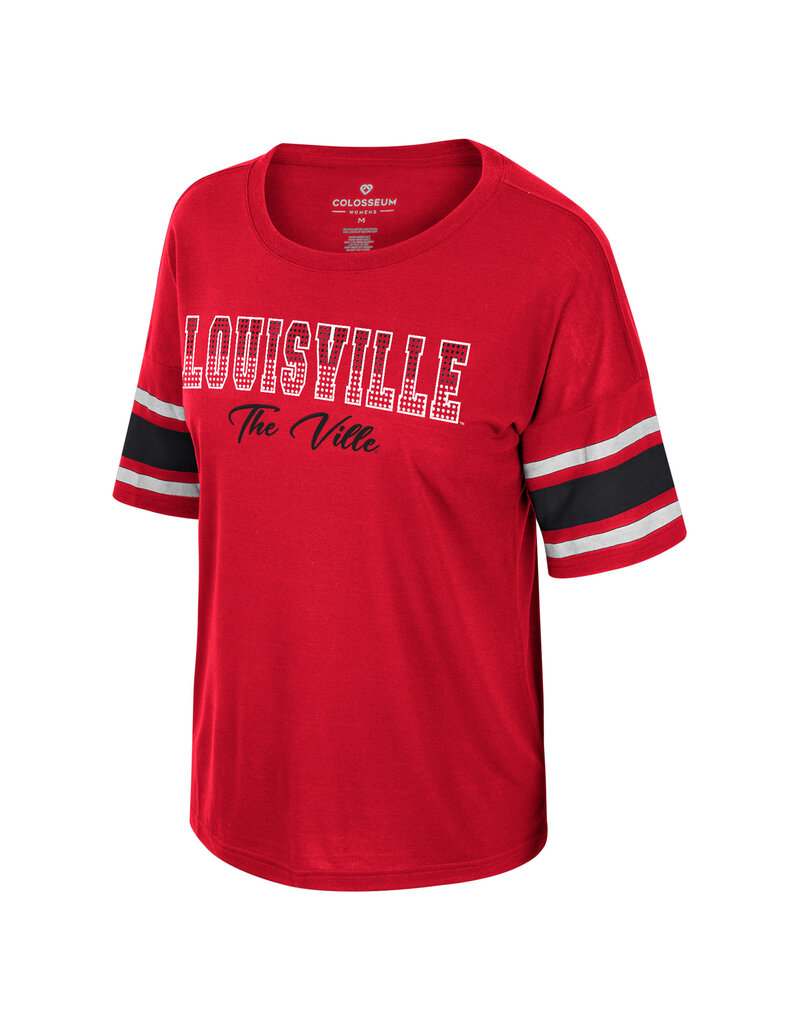 Colosseum Athletics TEE, LADIES, SS, I'M GLIDING HERE, RED, UL