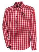 Antigua Group DRESS SHIRT, LS, CARRY, RED/WHT, UL
