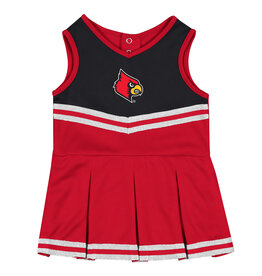 University of Louisville Cardinals Infant Oneise & Bib Set | Colosseum | Red | Inf 6-12 Months