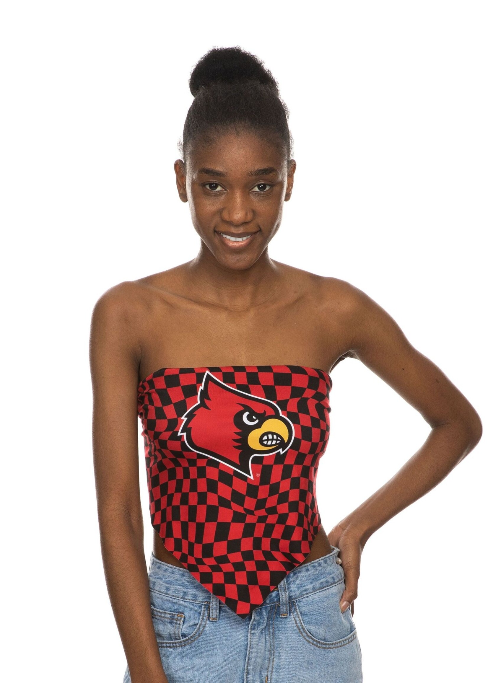 BANDEAU, TIE BACK, RED/BLK, UL