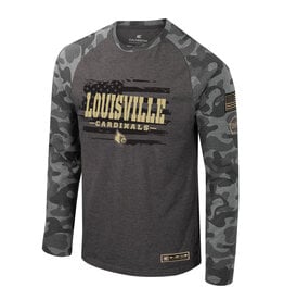 Louisville Cardinals Colosseum Youth All Pro Raglan Sleeve T-Shirt - Black/Red