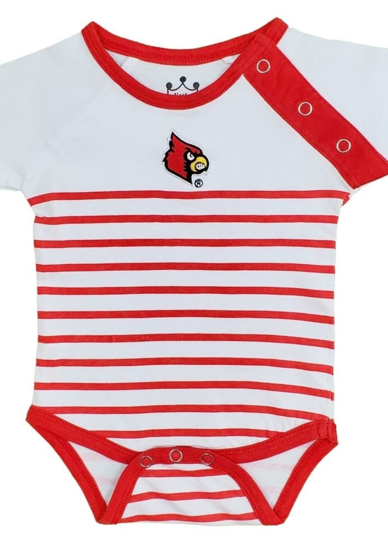 Little King ONESIE, SHOULDER SNAP, RED, UL