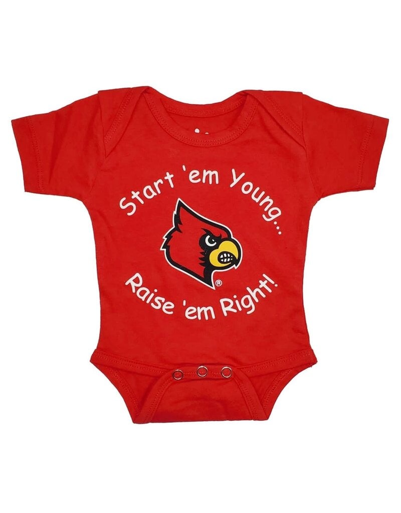 Infant Red Louisville Cardinals Big Logo Bodysuit