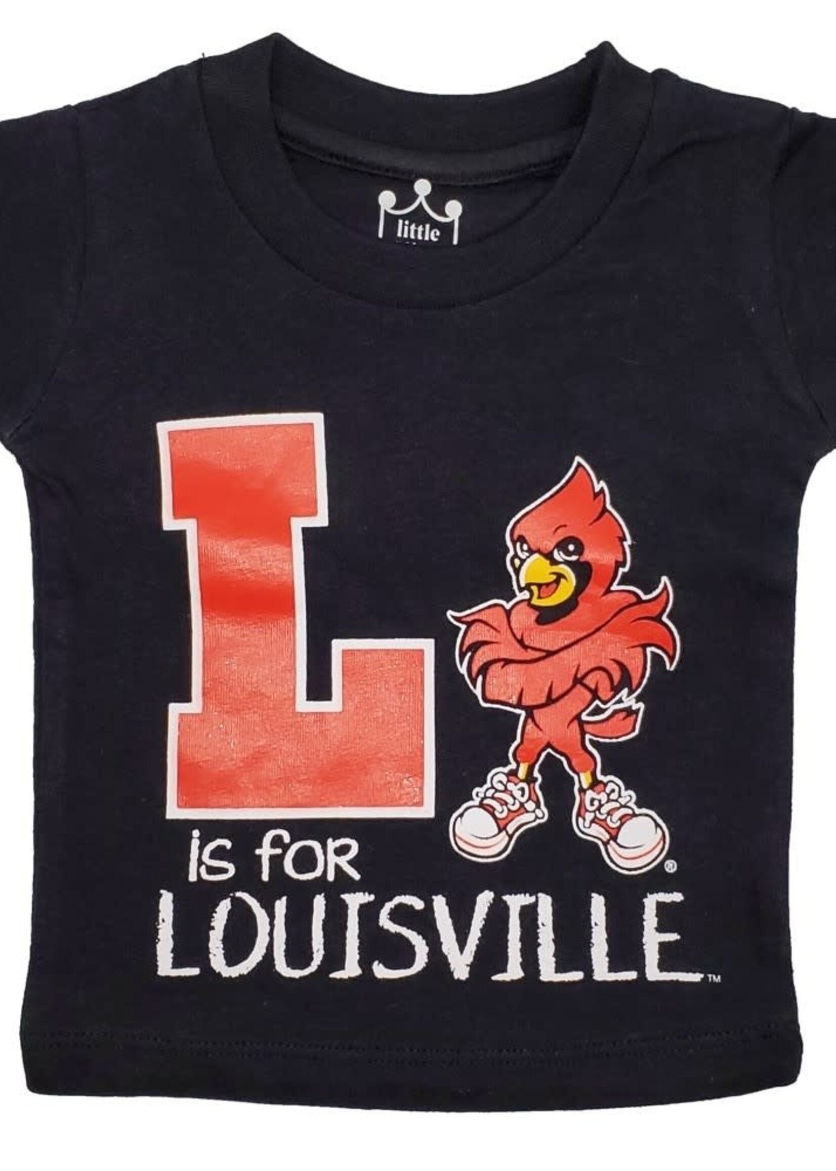 Little King TEE, INFANT, SS, L IS FOR, BLACK, UL