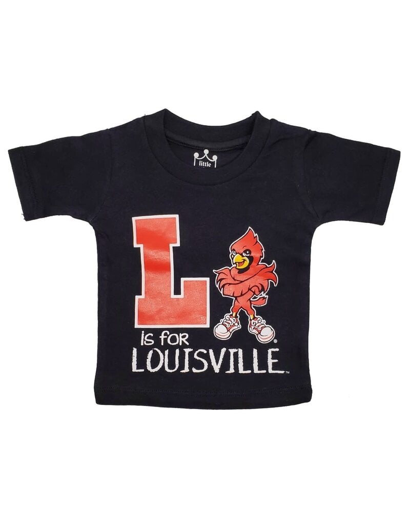 Little King TEE, INFANT, SS, L IS FOR, BLACK, UL