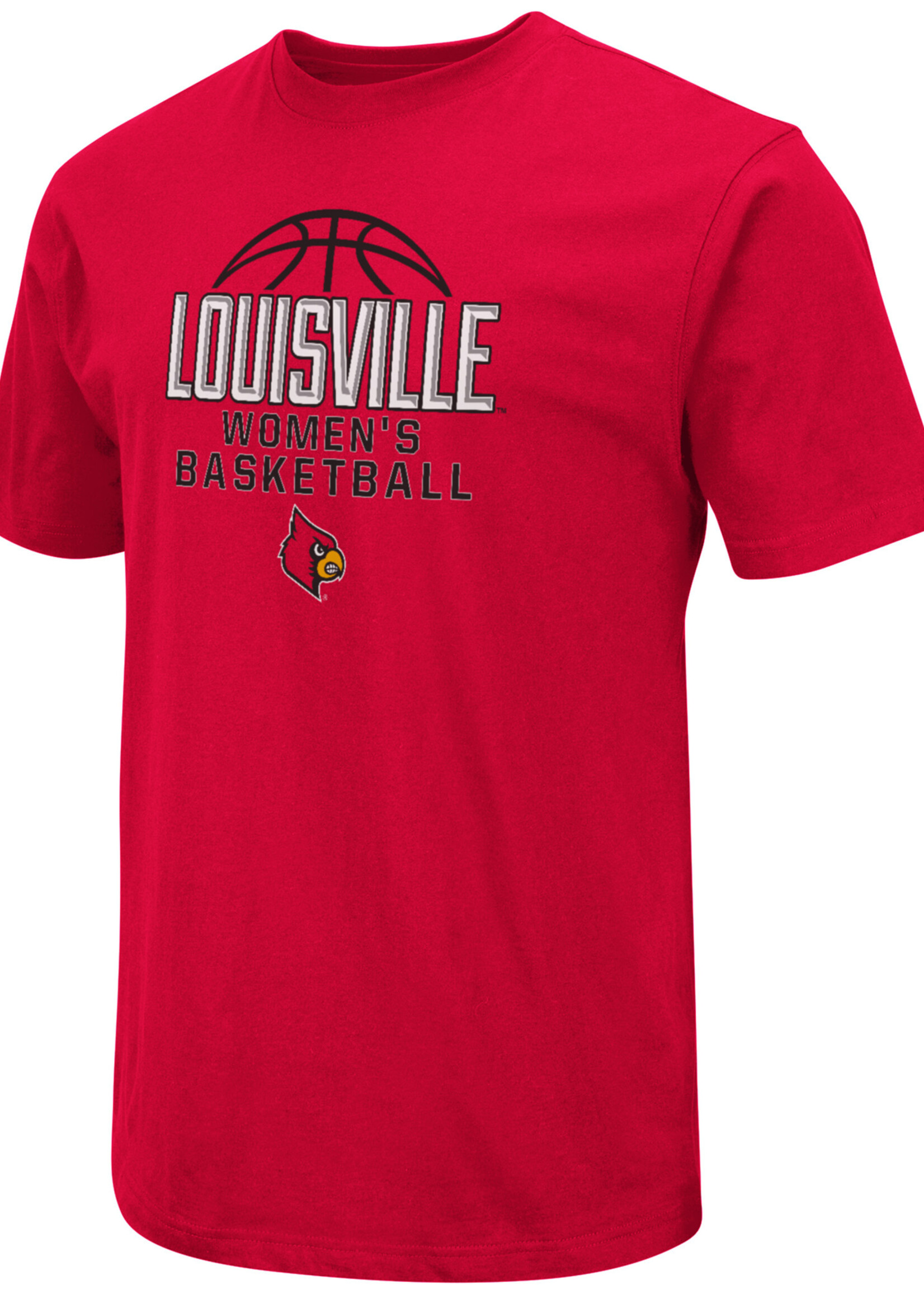 Colosseum Athletics TEE,SS, WOMENS BASKETBALL, RED, UL