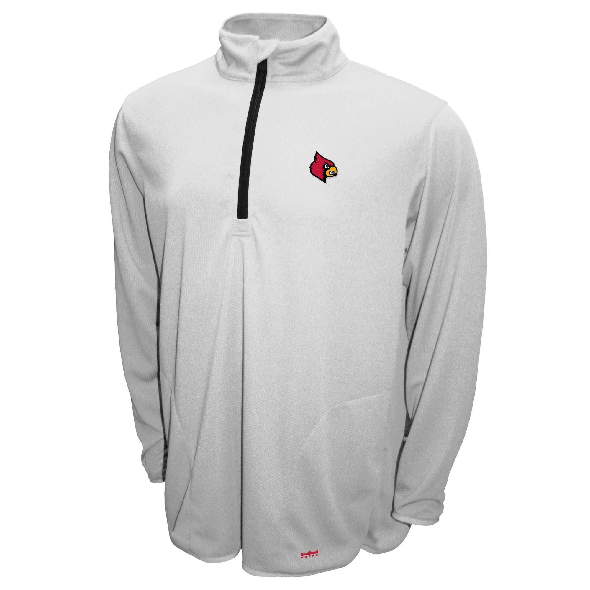 Men's adidas Gray Louisville Cardinals Quarter-Zip Jacket
