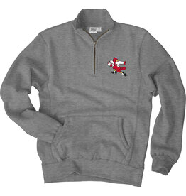 BLUE 84 PULLOVER, 1/4 ZIP FLEECE, GRAY, HEISMAN, UL