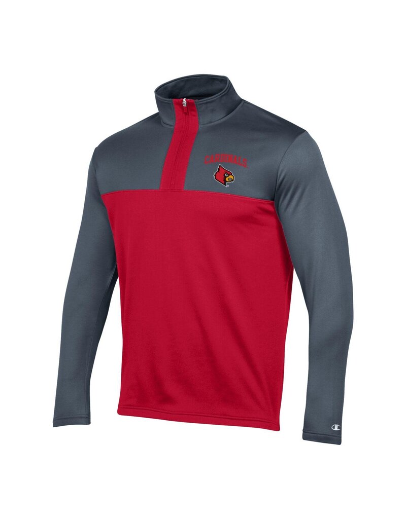Champion Products PULLOVER, 1/4 ZIP, MTO-23, CHAR/RED, UL