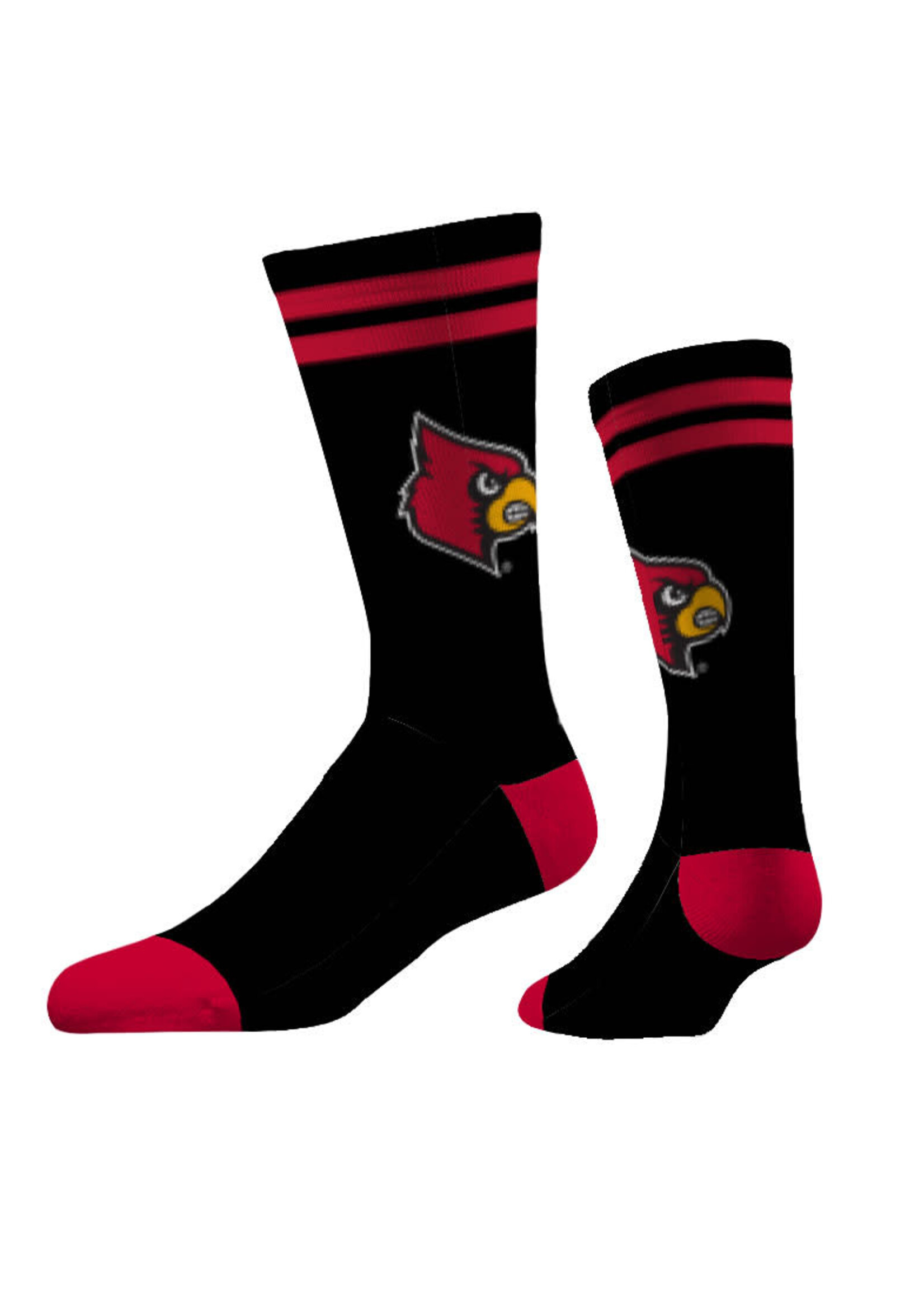 STRIDELINE SOCKS, CREW, LOGO KNIT, BLACK, UL