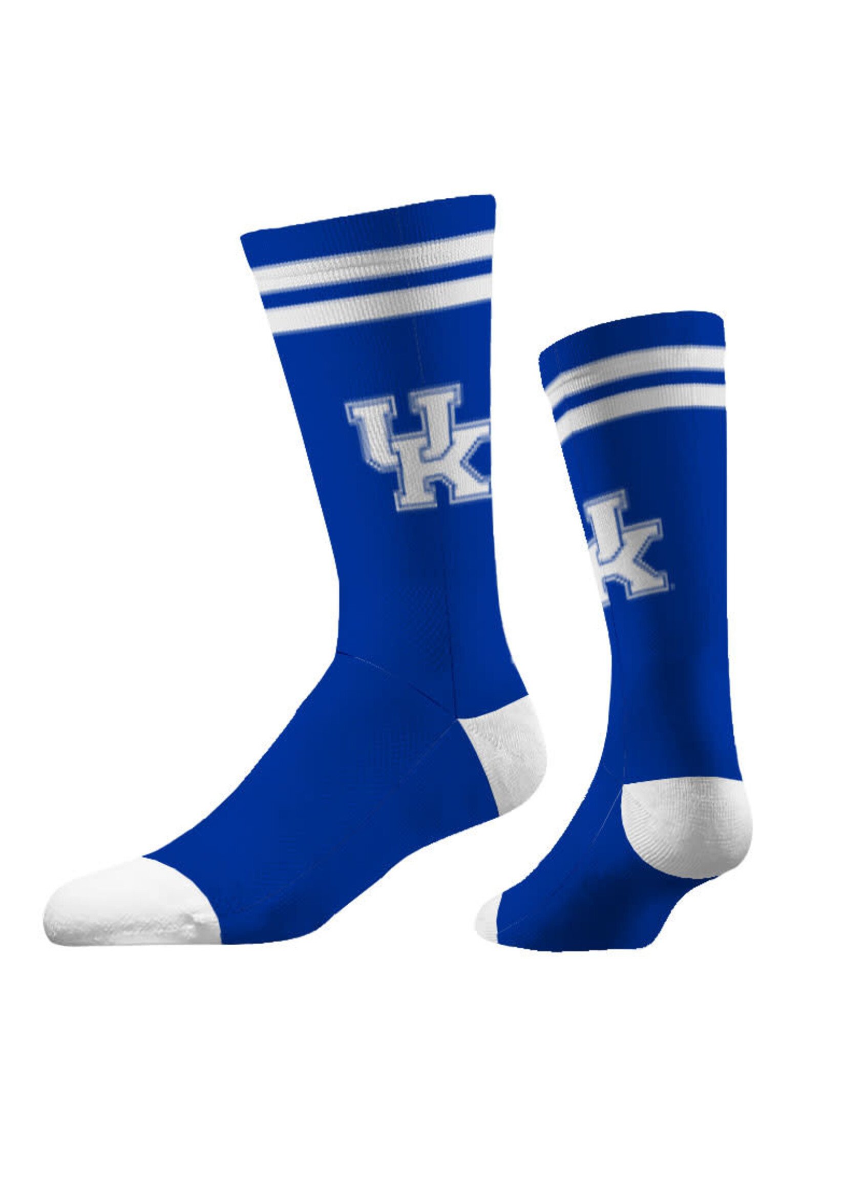 STRIDELINE SOCKS, CREW, LOGO KNIT, ROYAL, UK
