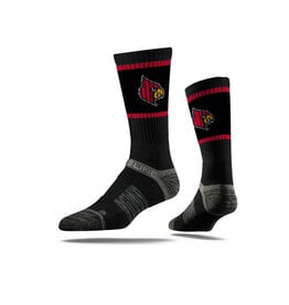 STRIDELINE SOCKS, PRIMARY LOGO, PREMIUM, BLACK, UL