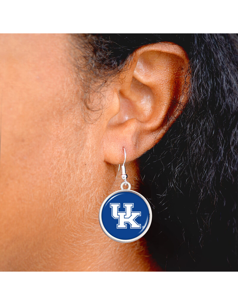 EARRINGS, LEAH, ROUND, LOGO, UK