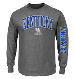 PROFILE TEE, LS, 2HIT DISTRESS, GRAY, UK