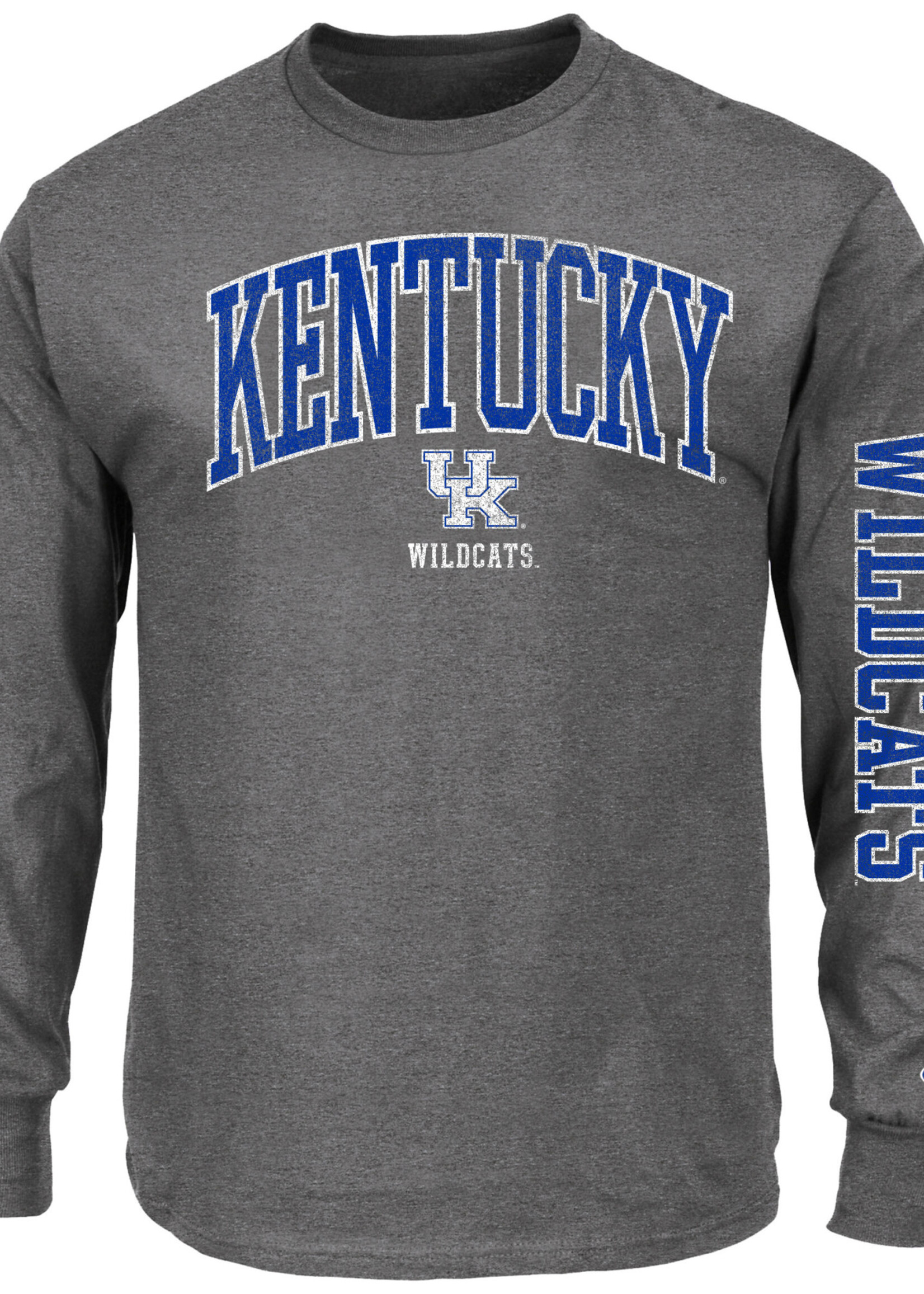 PROFILE TEE, LS, 2HIT DISTRESS, GRAY, UK