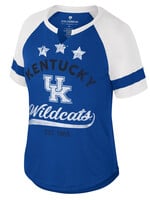 Colosseum Athletics TEE, LADIES, SS, CROWN  FIRE, V NOTCH, ROY/WHT, UK