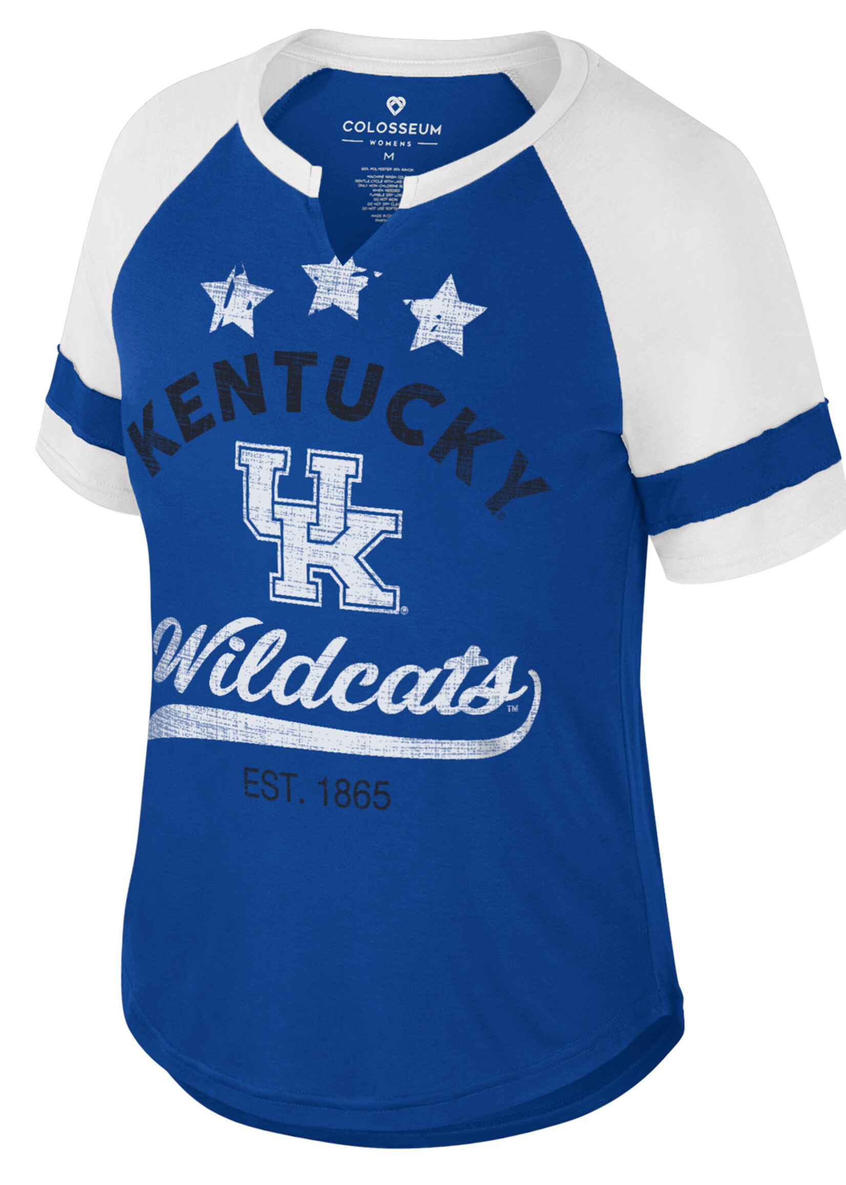 Colosseum Athletics TEE, LADIES, SS, CROWN  FIRE, V NOTCH, ROY/WHT, UK