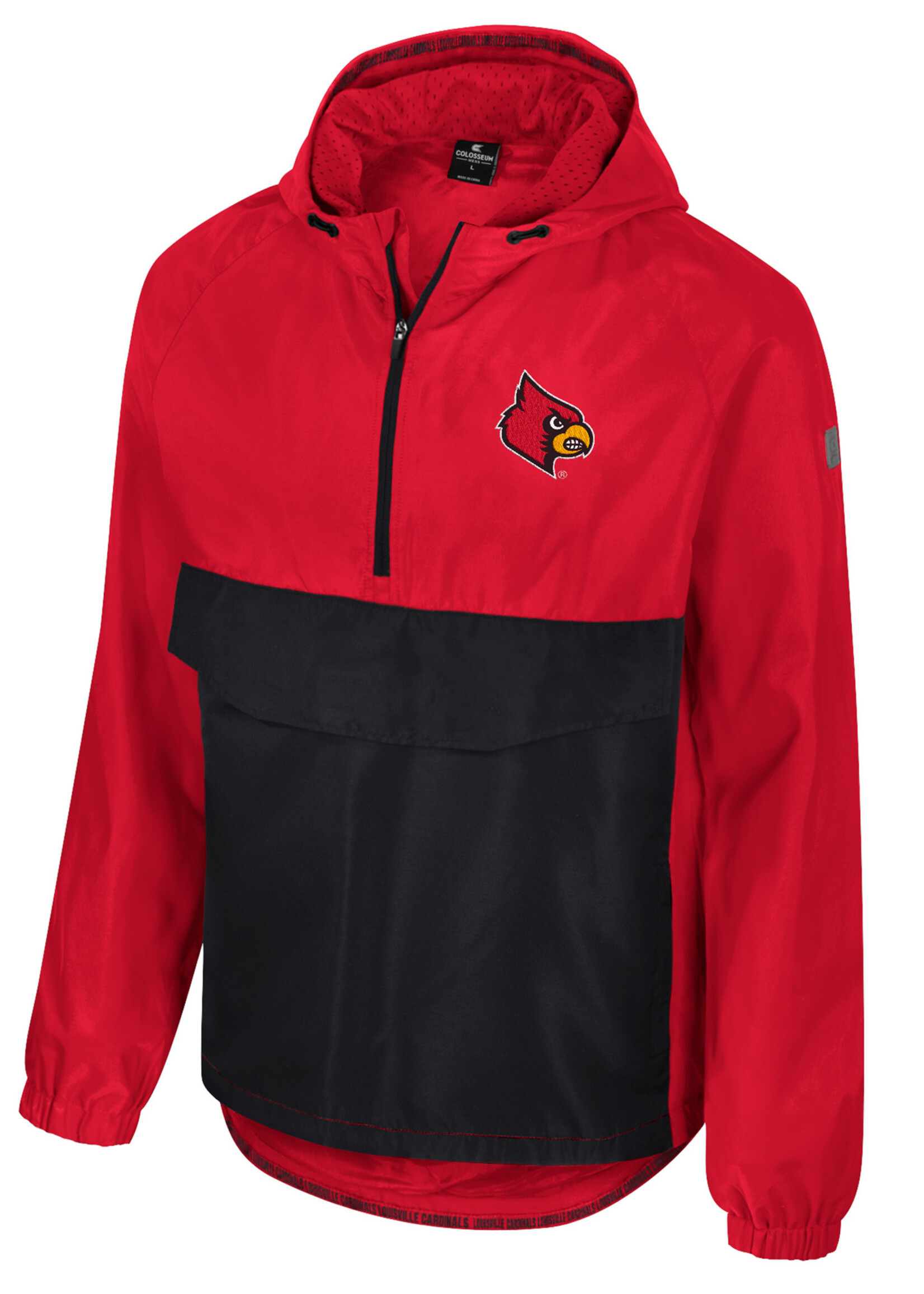 Colosseum Athletics PULLOVER, 1/2 ZIP ANORAK, RED, UL