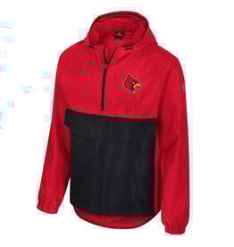 Colosseum Athletics PULLOVER, 1/2 ZIP ANORAK, RED, UL