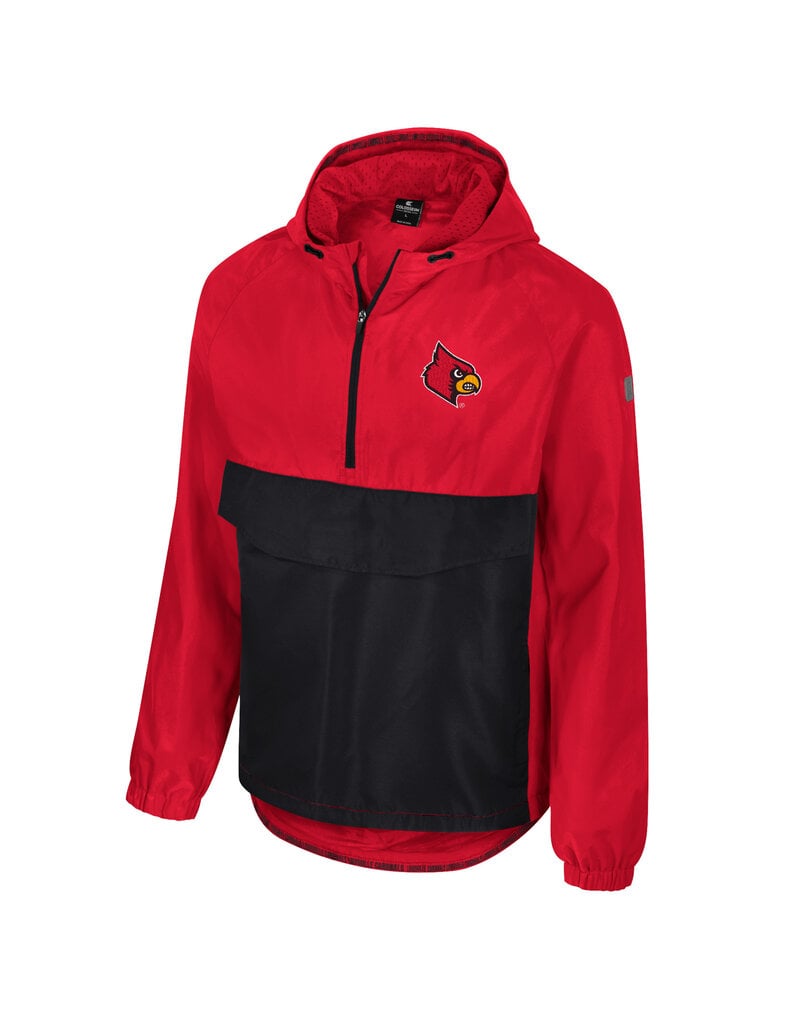 Colosseum Athletics PULLOVER, 1/2 ZIP ANORAK, RED, UL