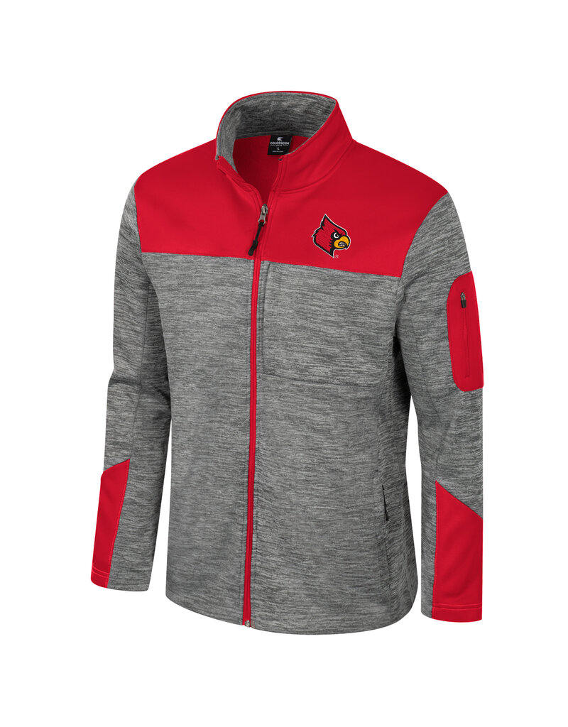 Colosseum Athletics JACKET, FZ, GUARD, GREY/RED, UL