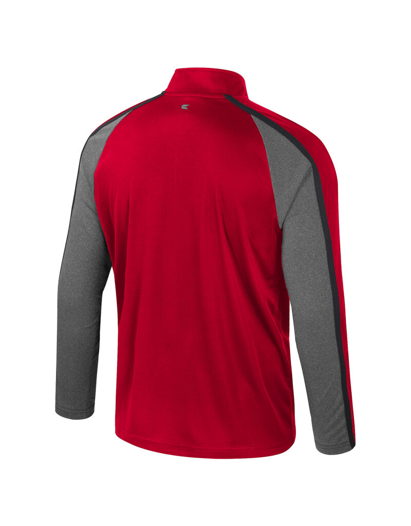 Colosseum Athletics PULLOVER,  1/4 ZIP, ONLINE, RED/CHAR, UL
