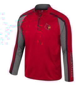 Colosseum Athletics PULLOVER,  1/4 ZIP, ONLINE, RED/CHAR, UL