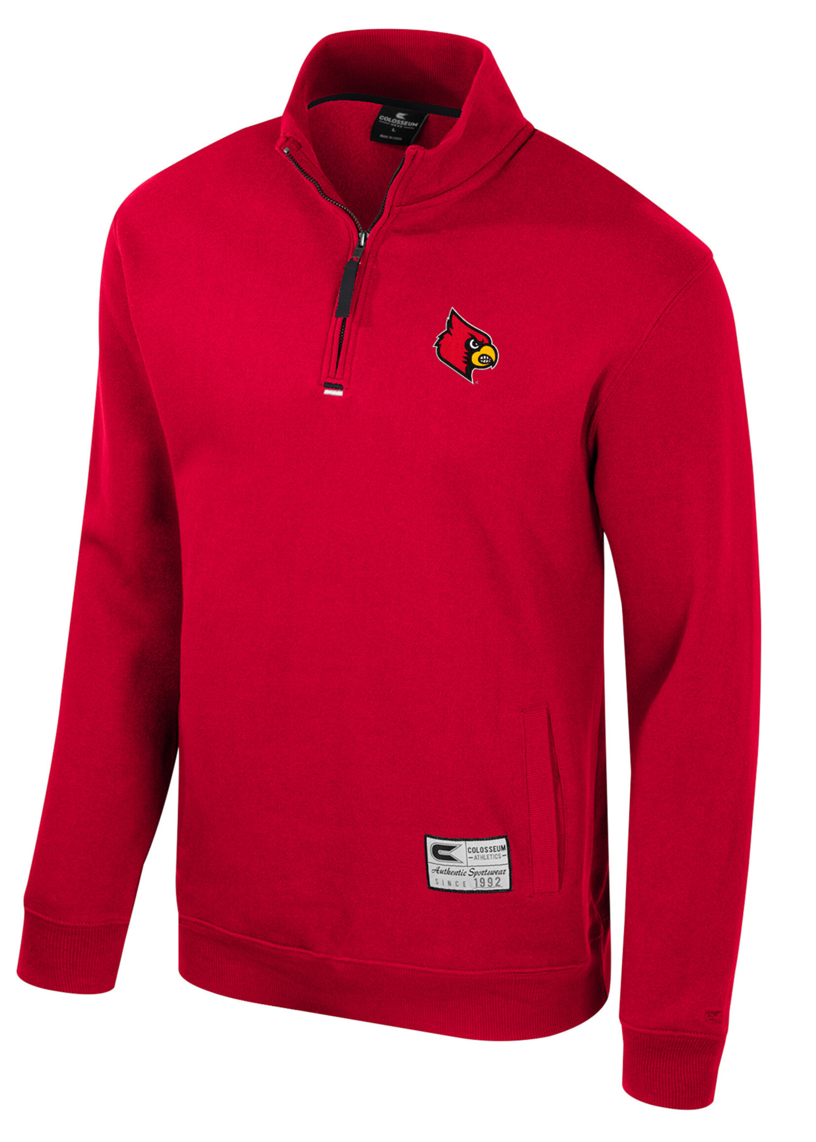 Colosseum Athletics PULLOVER, 1/4 ZIP FLEECE, ZION, RED, UL