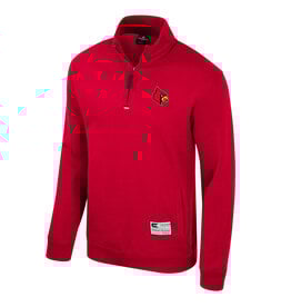 Colosseum Athletics PULLOVER, 1/4 ZIP FLEECE, ZION, RED, UL