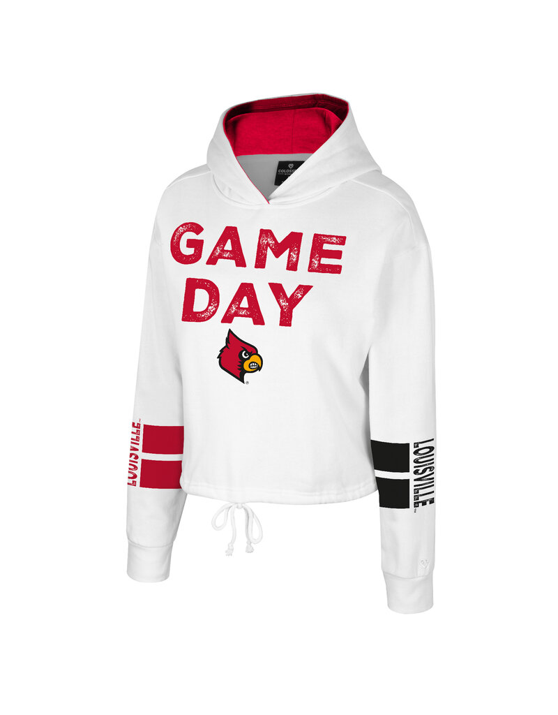 Colosseum Athletics HOODY, LADIES, GAME DAY, CINCHED, WHITE, UL